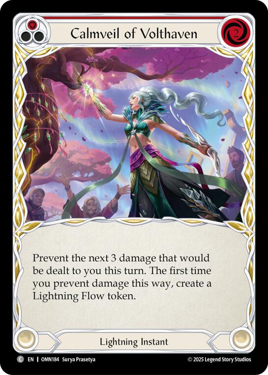 Calmveil Of Volthaven (Red) [OMN184] (Omens of the Third Age)  Rainbow Foil | Card Citadel
