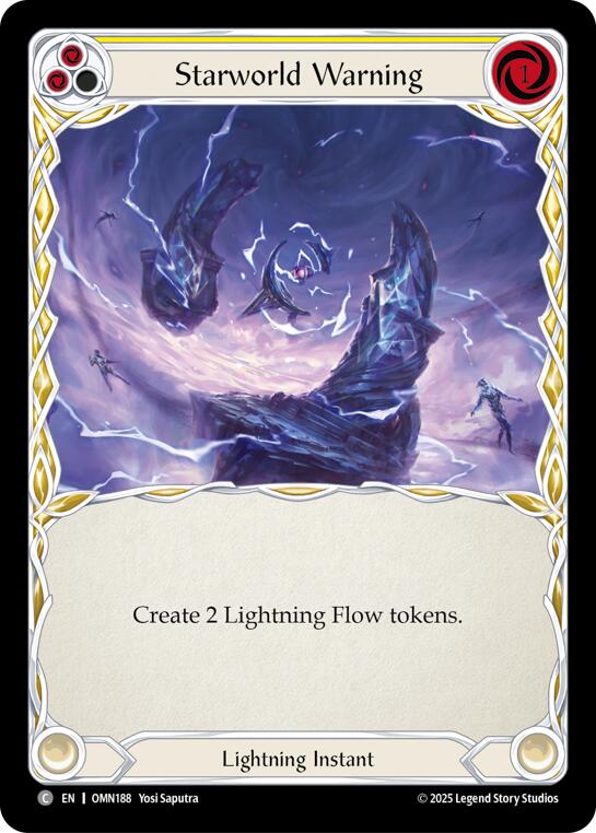 Starworld Warning (Yellow) [OMN188] (Omens of the Third Age) | Card Citadel