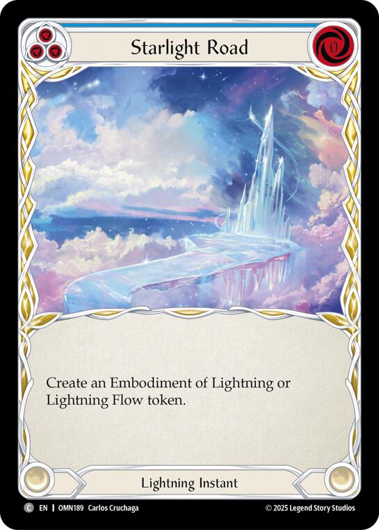 Starlight Road (Blue) [OMN189] (Omens of the Third Age)  Rainbow Foil | Card Citadel