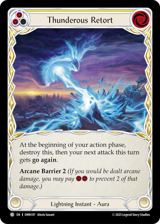 Thunderous Retort (Yellow) [OMN197] (Omens of the Third Age) | Card Citadel