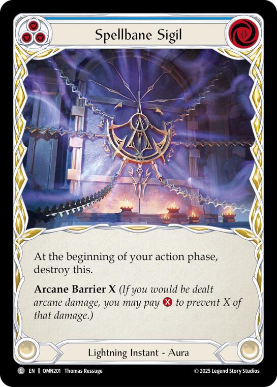Spellbane Sigil (Blue) [OMN201] (Omens of the Third Age) | Card Citadel