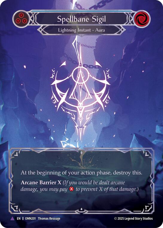 Spellbane Sigil (Blue) (Marvel) [OMN201] (Omens of the Third Age)  Cold Foil | Card Citadel