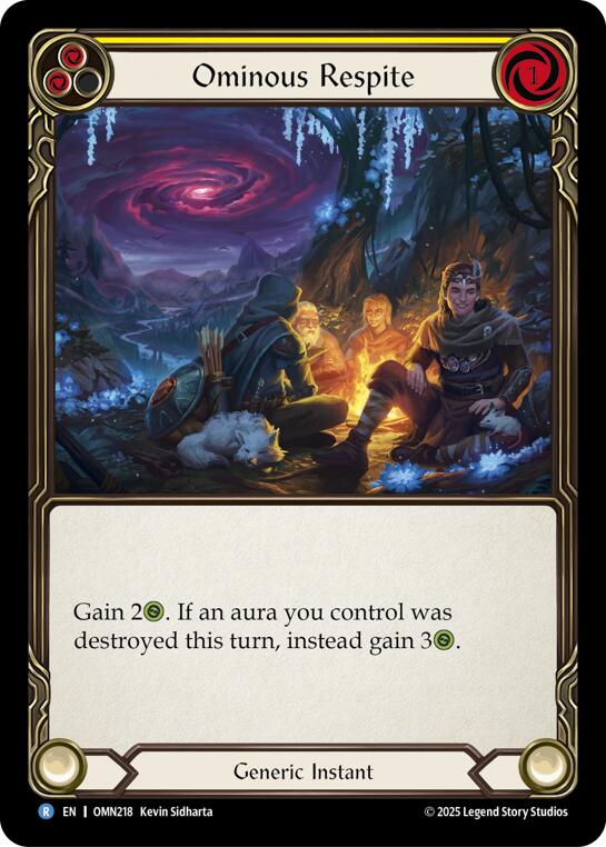 Ominous Respite (Yellow) [OMN218] (Omens of the Third Age) | Card Citadel
