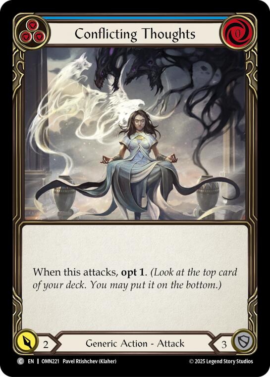 Conflicting Thoughts (Blue) [OMN221] (Omens of the Third Age) | Card Citadel
