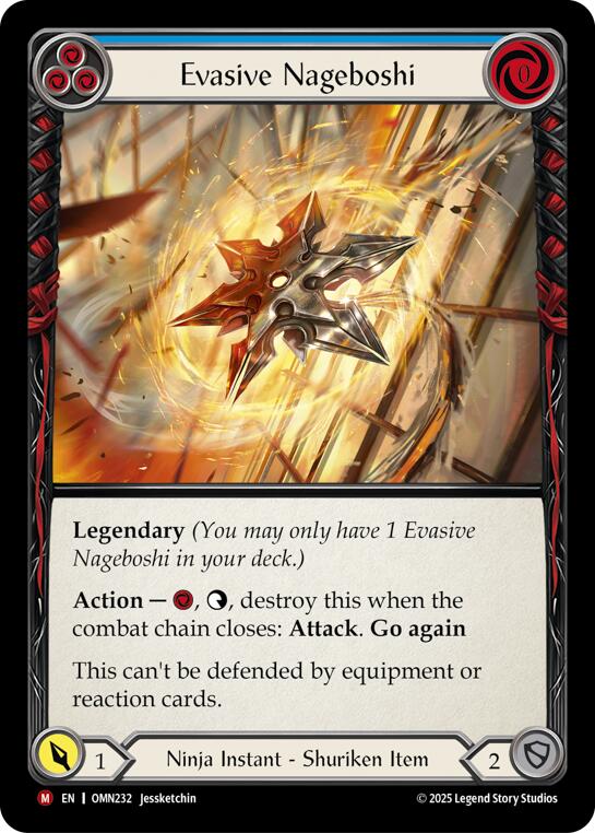 Evasive Nageboshi (Blue) [OMN232] (Omens of the Third Age)  Cold Foil | Card Citadel
