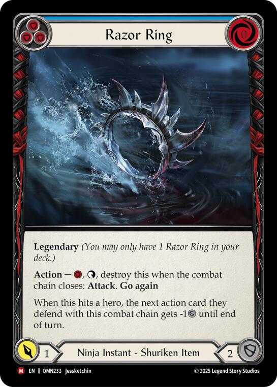 Razor Ring (Blue) [OMN233] (Omens of the Third Age) | Card Citadel