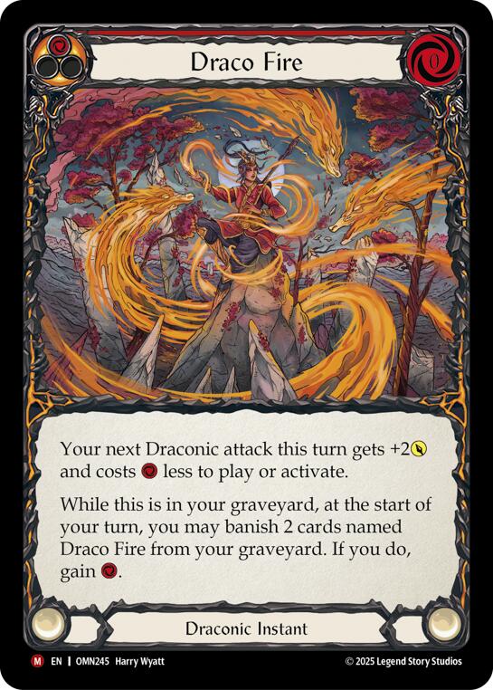Draco Fire (Red) [OMN245] (Omens of the Third Age)  Rainbow Foil | Card Citadel