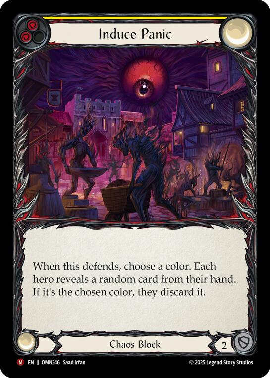 Induce Panic (Yellow) [OMN246] (Omens of the Third Age)  Rainbow Foil | Card Citadel