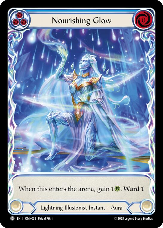 Nourishing Glow (Blue) (Extended Art) [OMN038] (Omens of the Third Age)  Cold Foil | Card Citadel