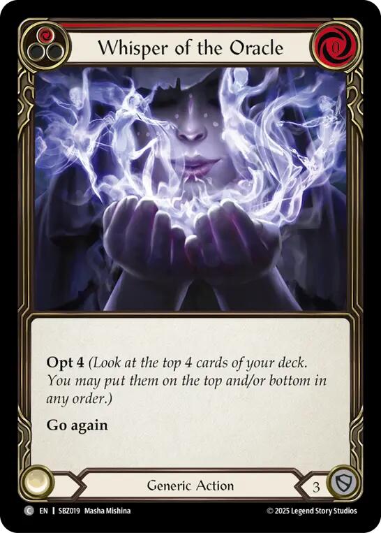 Whisper of the Oracle (Red) [SBZ019] (Silver Age Chapter 3) | Card Citadel