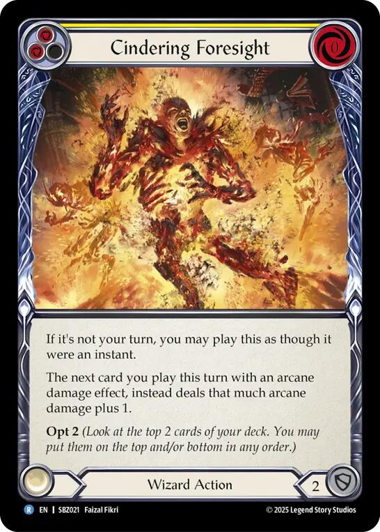 Cindering Foresight (Yellow) [SBZ021] (Silver Age Chapter 3) | Card Citadel