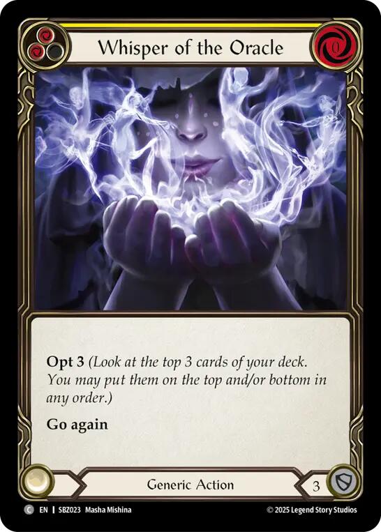 Whisper of the Oracle (Yellow) [SBZ023] (Silver Age Chapter 3) | Card Citadel