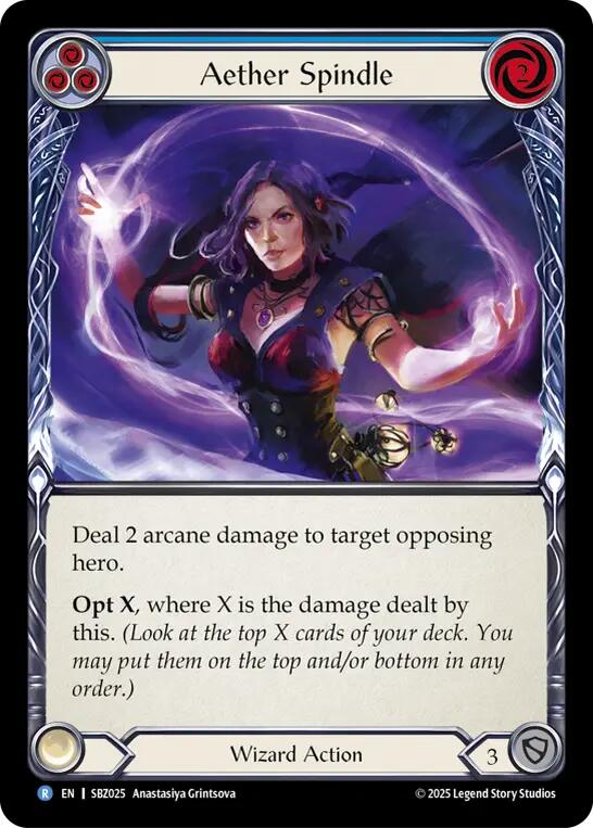 Aether Spindle (Blue) [SBZ025] (Silver Age Chapter 3) | Card Citadel
