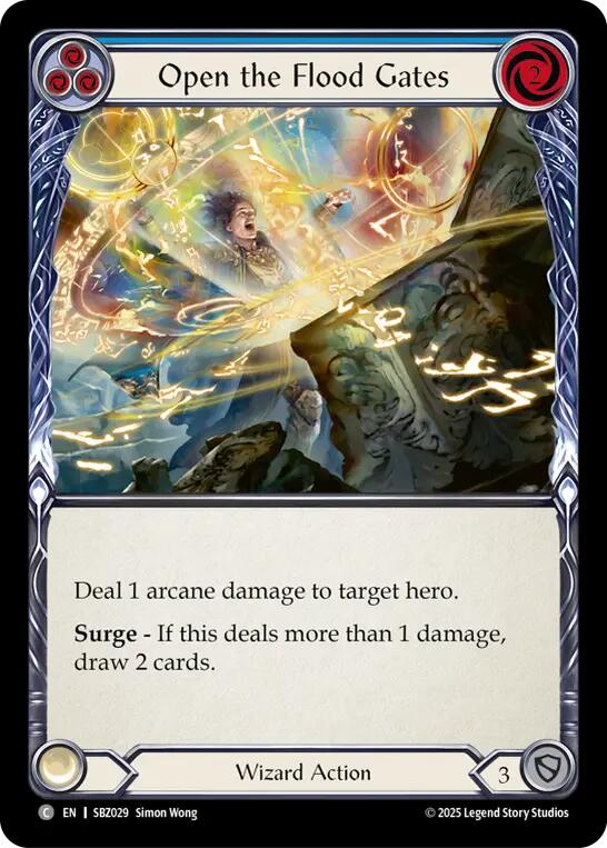 Open the Flood Gates (Blue) [SBZ029] (Silver Age Chapter 3) | Card Citadel