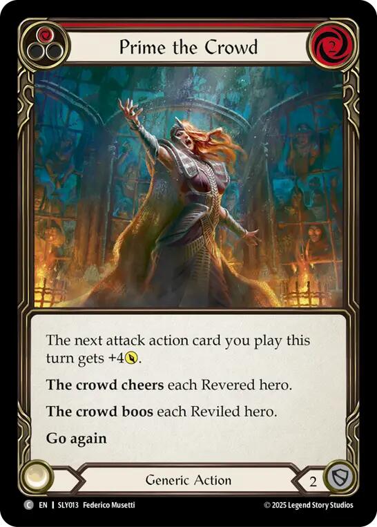 Prime the Crowd (Red) [SLY013] (Silver Age Chapter 3) | Card Citadel
