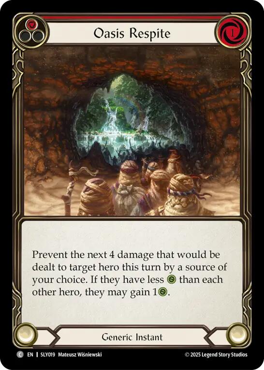 Oasis Respite (Red) [SLY019] (Silver Age Chapter 3) | Card Citadel