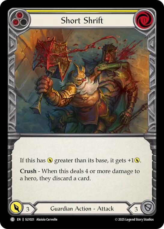 Short Shrift (Yellow) [SLY021] (Silver Age Chapter 3) | Card Citadel