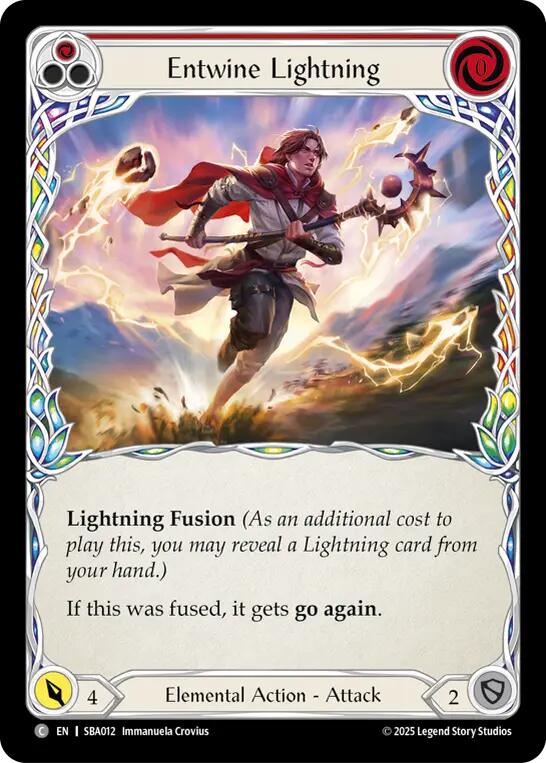 Entwine Lightning (Red) [SBA012] (Silver Age Chapter 3) | Card Citadel