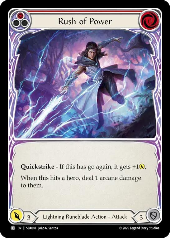 Rush of Power (Red) [SBA018] (Silver Age Chapter 3) | Card Citadel