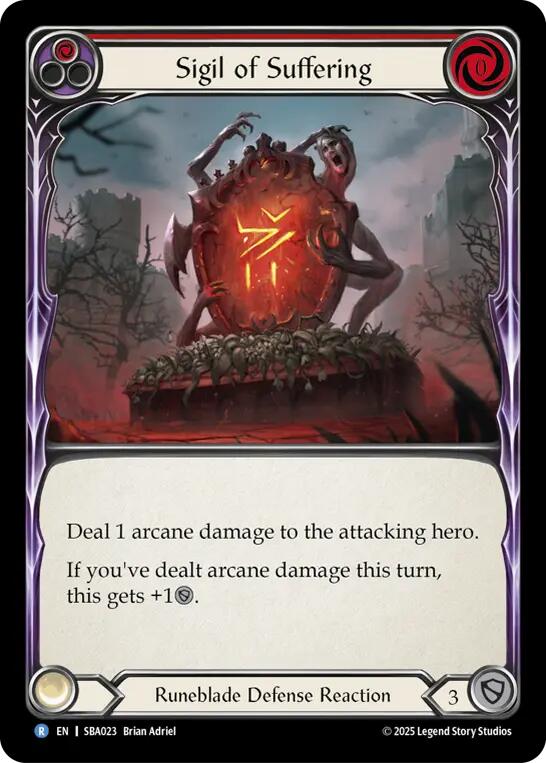 Sigil of Suffering (Red) [SBA023] (Silver Age Chapter 3) | Card Citadel