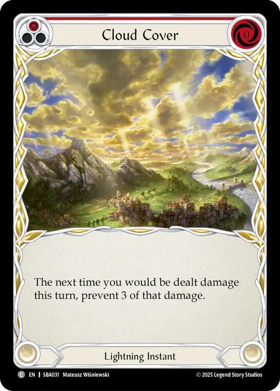 Cloud Cover (Red) [SBA031] (Silver Age Chapter 3) | Card Citadel