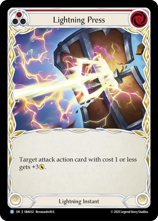 Lightning Press (Red) [SBA032] (Silver Age Chapter 3) | Card Citadel
