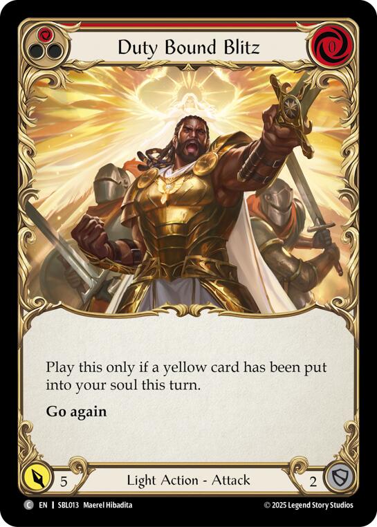 Duty Bound Blitz (Red) [SBL013] (Silver Age Chapter 3) | Card Citadel