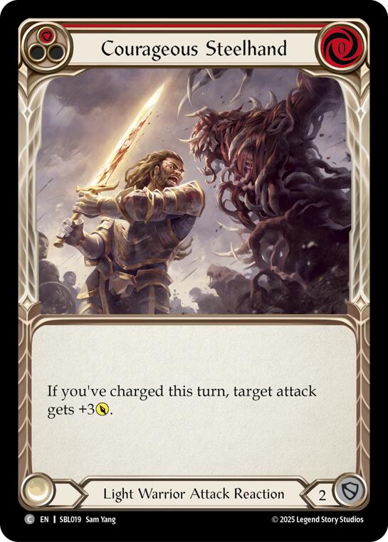 Courageous Steelhand (Red) [SBL019] (Silver Age Chapter 3) | Card Citadel