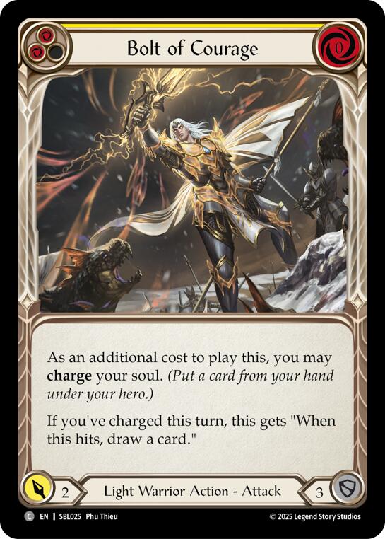 Bolt of Courage (Yellow) [SBL025] (Silver Age Chapter 3) | Card Citadel