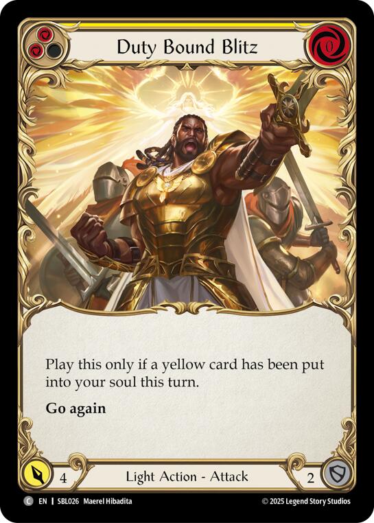 Duty Bound Blitz (Yellow) [SBL026] (Silver Age Chapter 3) | Card Citadel