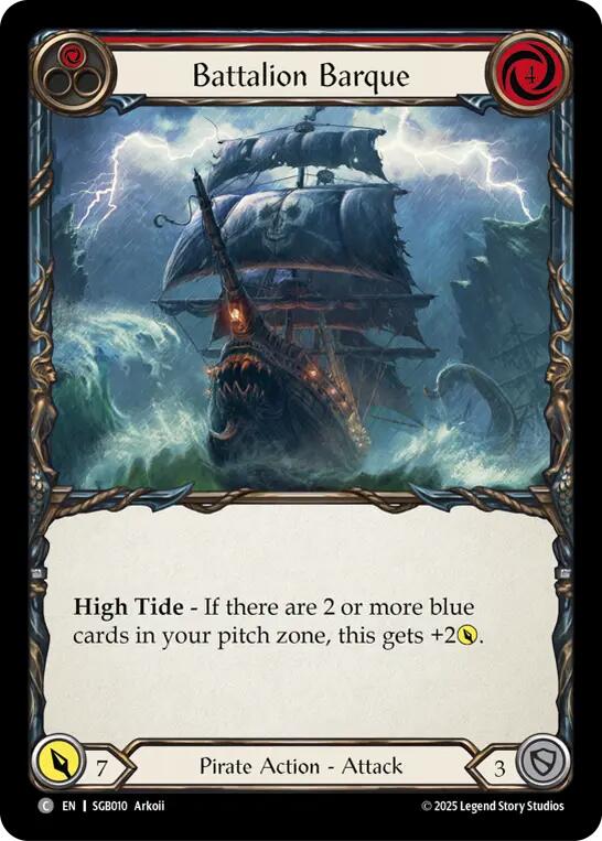 Battalion Barque (Red) [SGB010] (Silver Age Chapter 3) | Card Citadel