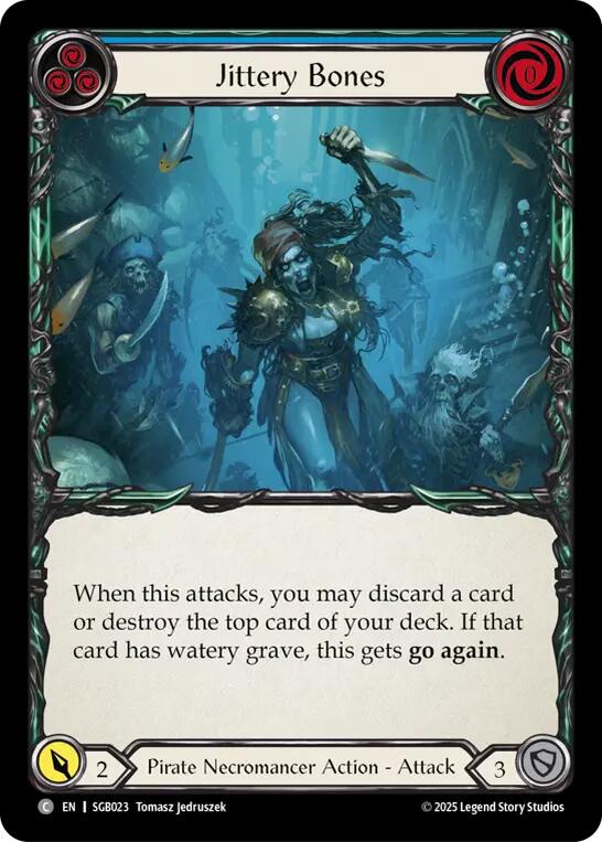 Jittery Bones (Blue) [SGB023] (Silver Age Chapter 3) | Card Citadel