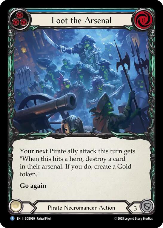 Loot the Arsenal (Blue) [SGB029] (Silver Age Chapter 3) | Card Citadel