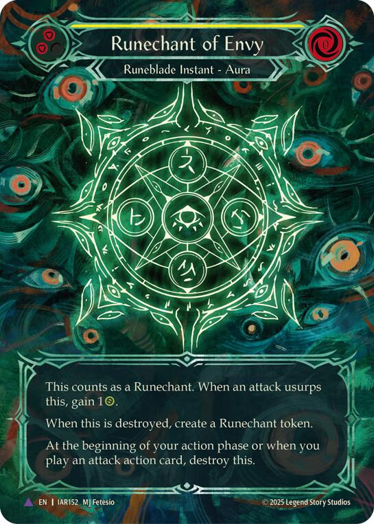 Runechant of Envy (Yellow) (Marvel) [IAR152-MV] (Omens of the Third Age)  Cold Foil | Card Citadel