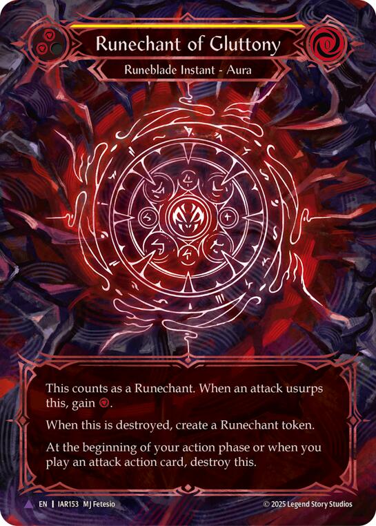 Runechant of Gluttony (Yellow) (Marvel) [IAR153-MV] (Omens of the Third Age)  Cold Foil | Card Citadel