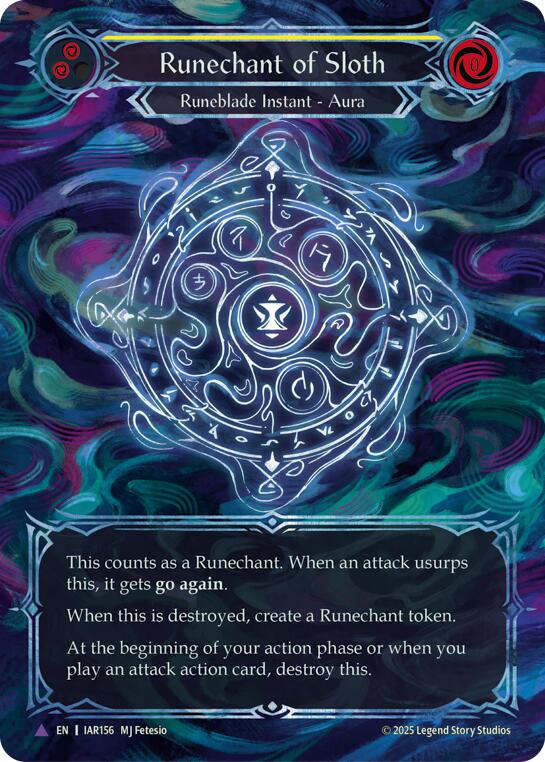 Runechant of Sloth (Yellow) (Marvel) [IAR156-MV] (Omens of the Third Age)  Cold Foil | Card Citadel