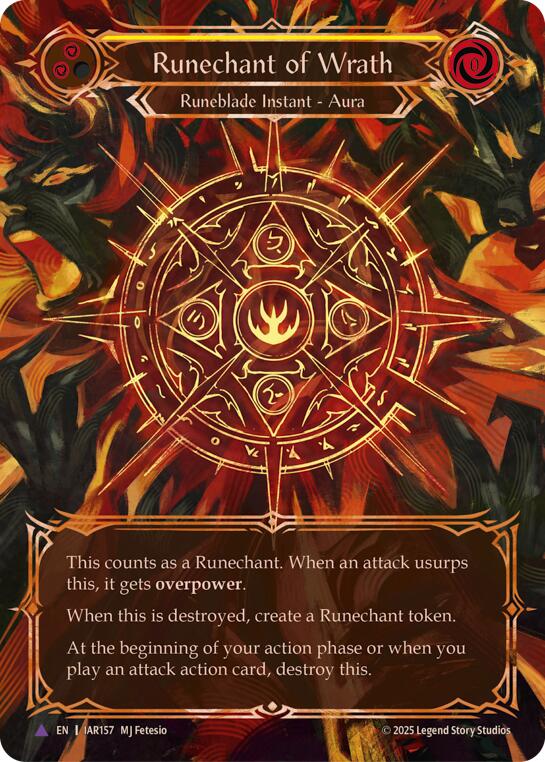 Runechant of Wrath (Yellow) (Marvel) [IAR157-MV] (Omens of the Third Age)  Cold Foil | Card Citadel