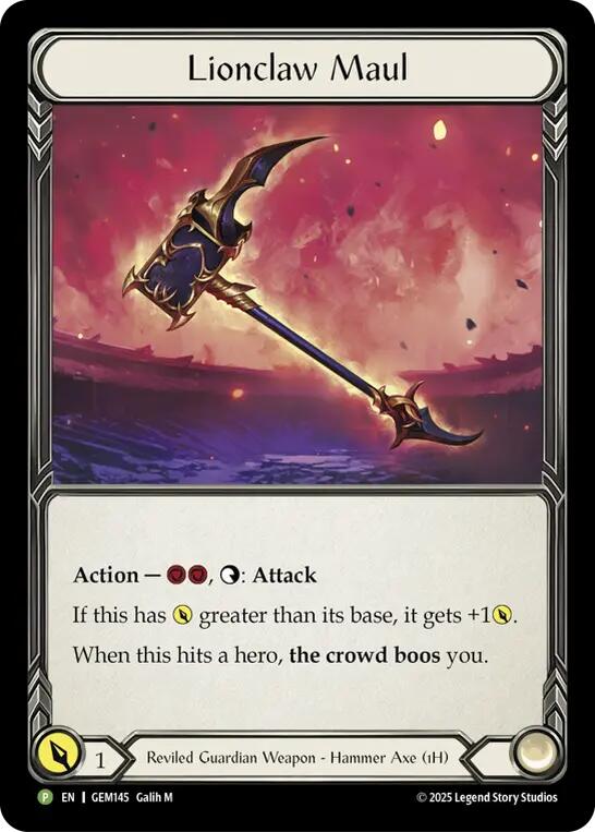 Lionclaw Maul [GEM145-CF] (Gem Pack 5)  Cold Foil | Card Citadel