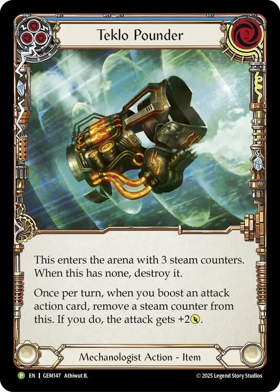 Teklo Pounder (Blue) [GEM147-CF] (Gem Pack 5)  Cold Foil | Card Citadel