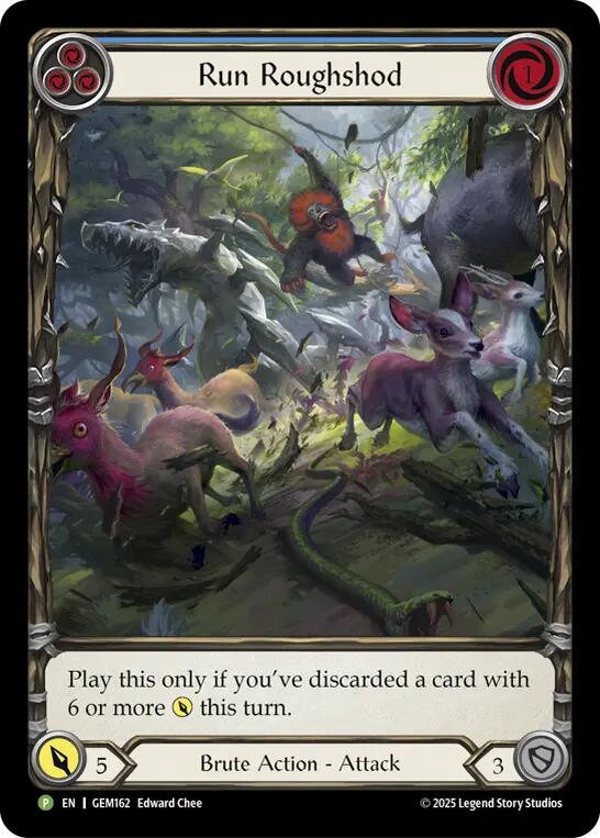 Run Roughshod (Blue) [GEM162] (Gem Pack 5) | Card Citadel