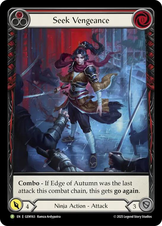 Seek Vengeance (Red) [GEM163] (Gem Pack 5) | Card Citadel
