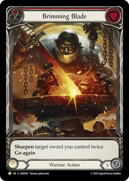 Brimming Blade (Red) [GEM164-RF] (Gem Pack 5)  Rainbow Foil | Card Citadel