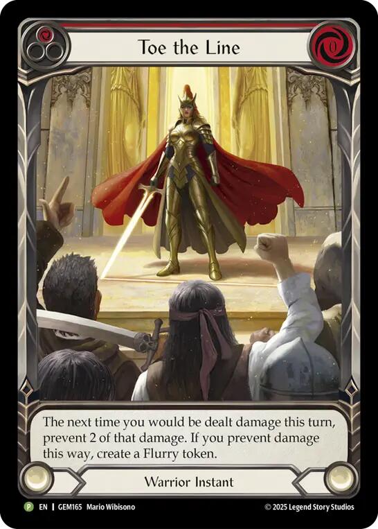 Toe the Line (Red) [GEM165] (Gem Pack 5) | Card Citadel