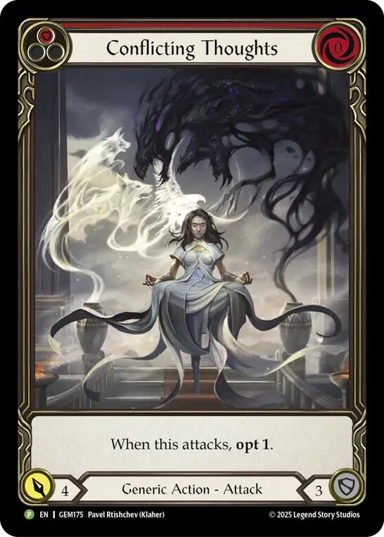 Conflicting Thoughts (Red) [GEM175] (Gem Pack 5) | Card Citadel
