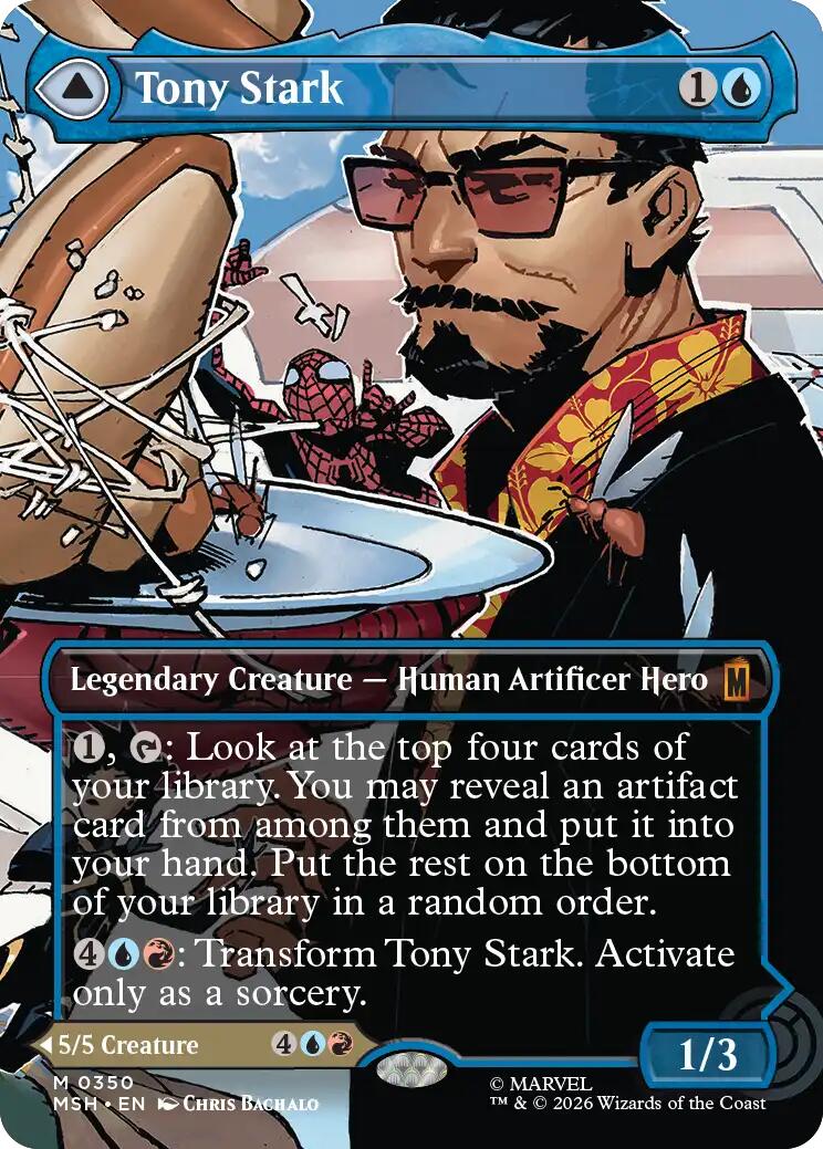 Tony Stark (Borderless) (0350) [Marvel Super Heroes] | Card Citadel
