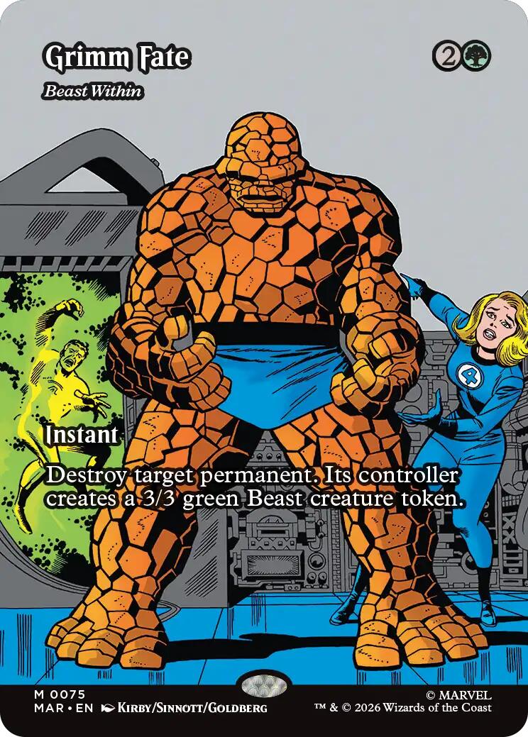 Grimm Fate - Beast Within (Borderless) [Marvel Universe: Eternal-Legal] | Card Citadel