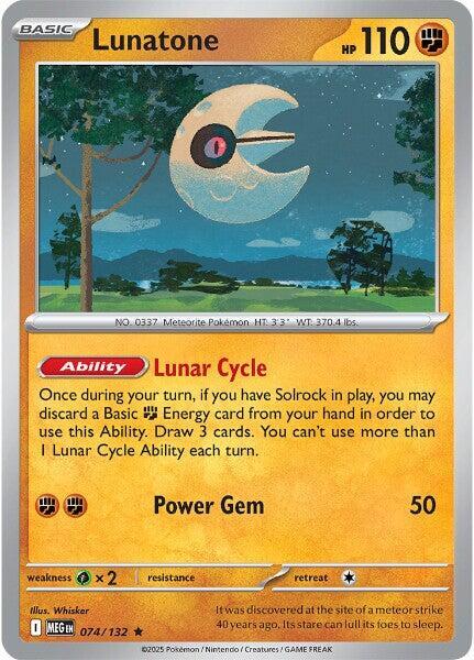 Lunatone (074/132) (Non-Holo) [Mega Evolution: Base Set] | Card Citadel