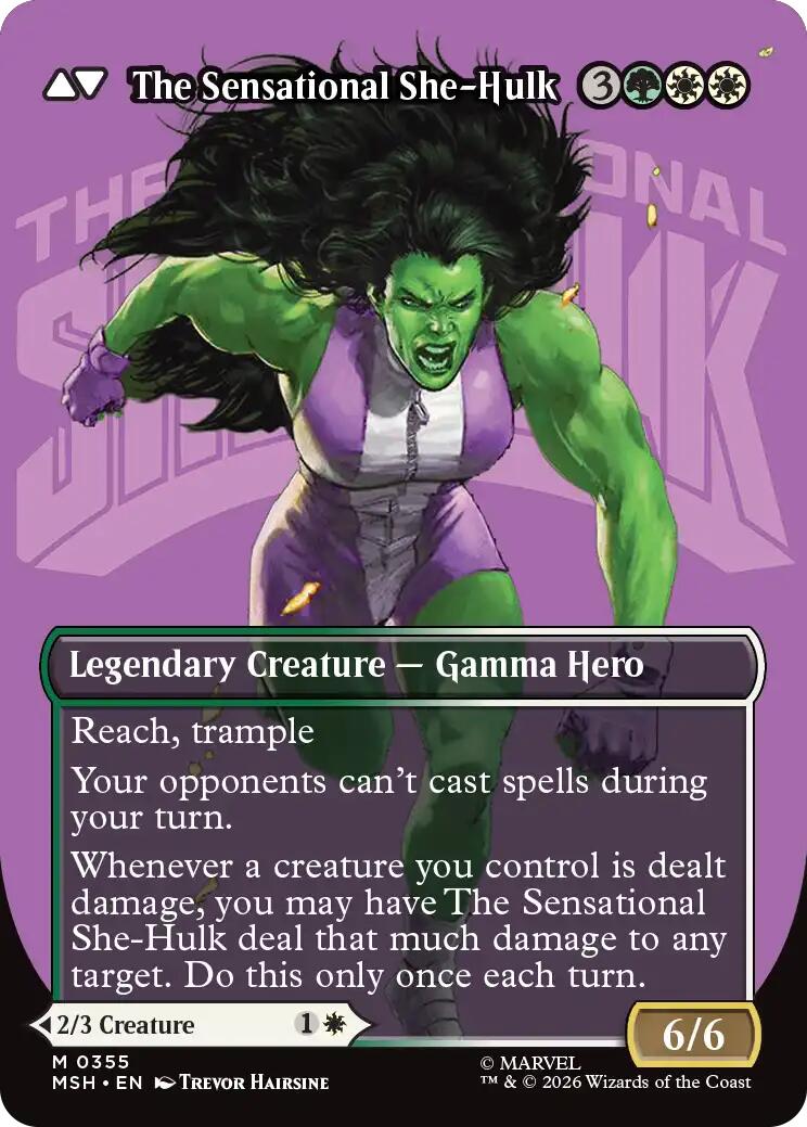 Jennifer Walters // The Sensational She-Hulk (Borderless) (0355) [Marvel Super Heroes] | Card Citadel