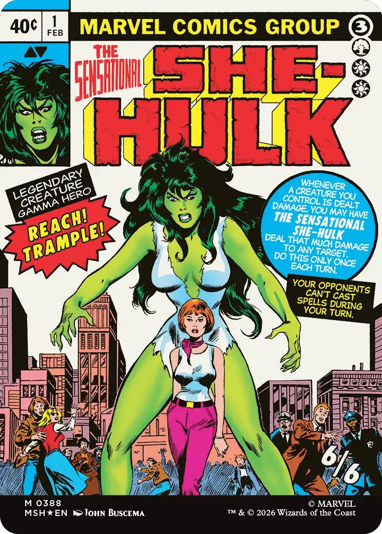 Jennifer Walters // The Sensational She-Hulk (Borderless) (0388) [Marvel Super Heroes] | Card Citadel