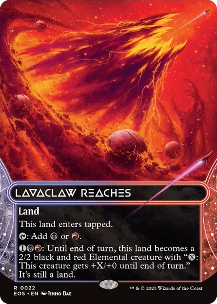Lavaclaw Reaches (0022) (Borderless) [Edge of Eternities: Stellar Sights] | Card Citadel